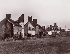 Street in Fredericksburg, 1863. Formerly attributed to Mathew B. Brady.