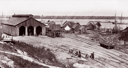 City Point, Virginia. James River, 1864. Formerly attributed to Mathew B. Brady.