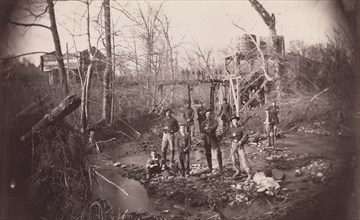 [Orange and Alexandria Railroad Bridge, near Union Mills, Virginia], ca. 1863. Formerly attributed to Mathew B. Brady.