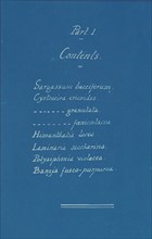Part I Contents from Photographs of British Algae: Cyanotype Impressions, ca. 1853.