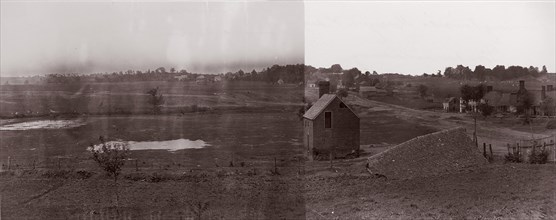 Looking Towards Marye's Heights, Fredericksburg, 1864. Formerly attributed to Mathew B. Brady.