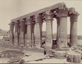 Luxor, vue du temple cote ouest, 1870s.