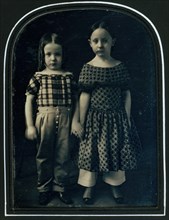 [Boy and Girl Holding Hands], ca. 1850.