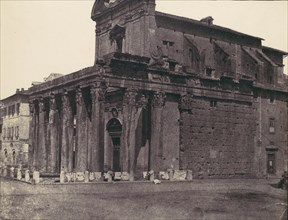 Temple of Antonius and Faustina, San Lorenzo in Miranda, Rome, 1850s.