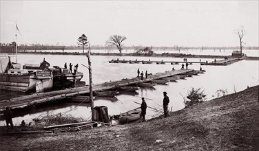 Pontoon Bridge, 1861-65. Formerly attributed to Mathew B. Brady, Andrew Joseph Russell.