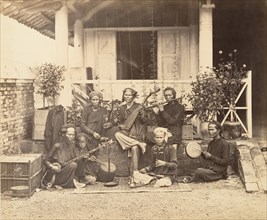 Musiciens Annamites, Saïgon, Cochinchine, 1866.