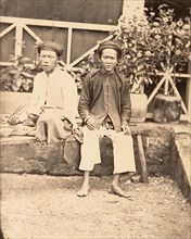 Miliciens mangeant le riz, Cochinchine, 1866.