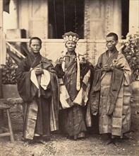 Bonzes de la Pagoda Chinoise (Cholen), Saïgon, Cochinchine, 1866.