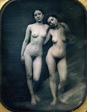 [Two Standing Female Nudes], ca. 1850.