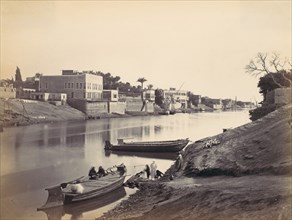 Banks of the Nile at Cairo, ca. 1857, printed 1870s.