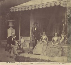 [Group Portrait of the Antoine and Höusermann Families], 1850s-60s.