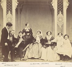 [Group portrait of the Antoine and Höusermann Families], 1850s-60s.