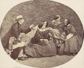 [Mathias Höusermann, Marie Antoine, Elise Höusermann, and Pepe Wöss], 1850s-60s.