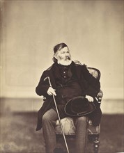 [Seated Man with Cane and Hat], 1850s-60s.