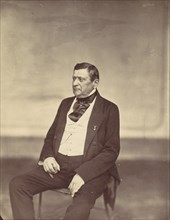 [Seated Man in White Vest and Dark Coat], 1850s-60s.