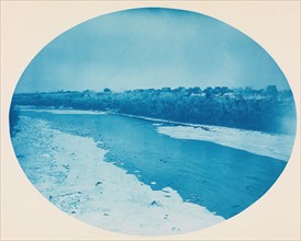 No. 6. From South Approach of Franklin Ave Bridge, Minneapolis, Minnesota Looking Up Stream (Low Water), 1890.