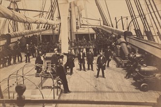Deck of U.S. Ship Vermont, ca. 1863.