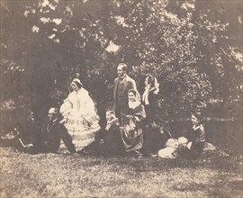 Macrae, Ross, and Warner Families Outdoors, ca. 1858.