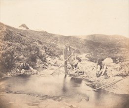 Man and Boys Fishing, ca. 1856-59.