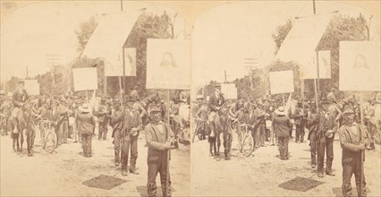 Pair of Stereograph Views of General Jacob S. Coxey's Army of the Unemployed, 1850s-1910s.