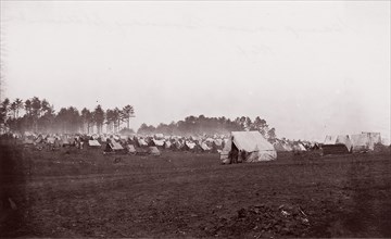 Camp near Brandy Station, 1863-64. Formerly attributed to Mathew B. Brady.