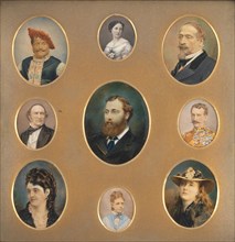 Nine Portraits in Original Passe-Partout, 1880s.