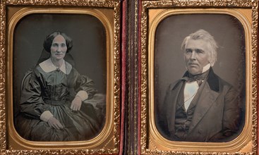 Pair of Portraits of Man and Woman (Husband and Wife?}, 1852-60.