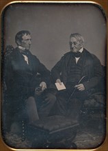 Two Elderly Men Conversing, ca. 1850.