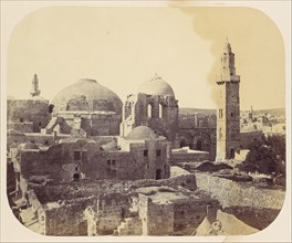 Dome of the Holy Sepulchre, Jerusalem, 1860s.