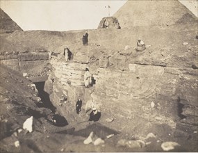 Excavations near the Sphinx, 1853.