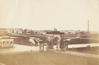 [The Maidan from Government House During the Rains], 1858-61.