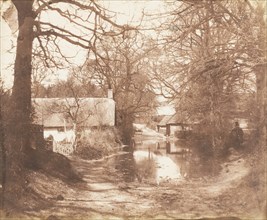 [View of a House in the Woods, with a Waterlogged Road], 1853-56.