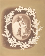 [Thereza Llewelyn with Her Microscope], ca. 1854.