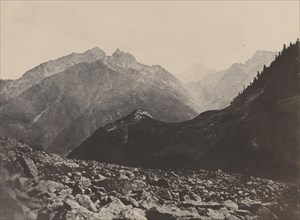 View of the Arruns Pass and Peak from the Pont de Soubé, 1852.