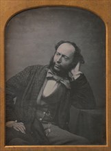 Seated Middle-aged Man in Bow Tie and Jacket, 1850s.