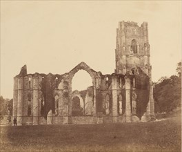 Fountains Abbey. The Chapel of the Nine Alters, Exterior, 1850s.