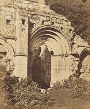 Rievaulx Abbey. Doorway of the Refectory, 1850s.