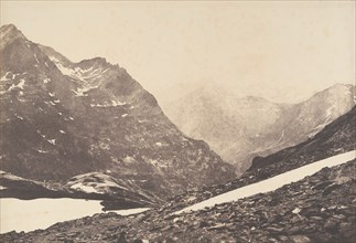 Vue de la partie de la Maladetta et des montagnes du haut du port de Vénasque, 1853.