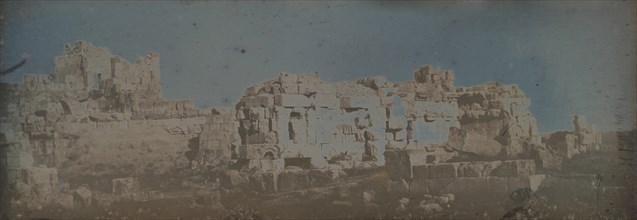 Hexagonal Court, Temple of Jupiter, Baalbek, 1843.