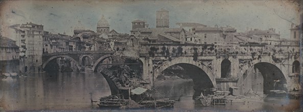 Ponte Rotto (Pons Aemilius), Rome, 1842.