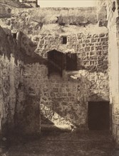 IXe Station. Jésus tombe pour la troisième fois. Le fut de colonne qui se trouve au pied du mur indique cette station., 1860 or later.