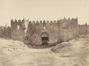 Jérusalem. Porte de Damas ou des colonnes (Bab-el-Ahmoud), 1860 or later.