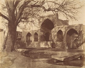 [Nadir Shah's Golden Gate and Minaret. Otherwise known as the Golden Iwan of Ali Shir Nawai, late 15th Century with Restorations. MESHED], 1840s-60s.