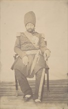 Portrait of Ardeshir Mirza, uncle of the king, 1840s-60s.
