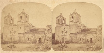 Group of 4 Stereograph Views of California Missions, 1860s-1910s.