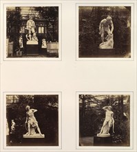 [Sculptures of Abraham Duquesne; an Ancient Briton; David with his Slingshot; a Hunter], ca. 1859.