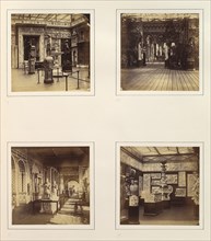 [Entryway of Renaissance Court; Medieval Vestibule; View of the Renaissance Court; Room of Classical Reliefs and Sarcophagi], ca. 1859.