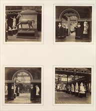 [Statue of a Horse; Roman Court, Portrait Busts of Emperors; Doorway of Roman Court, Flanked by Portrait Bust of Nero; Greek Court of Philosophers, Statesmen, and Generals], ca. 1859.