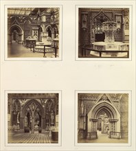 [Medieval Court; The Walsingham Font; Entrance to English Medieval Court], ca. 1859.
