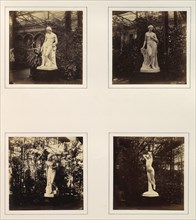 [Sculptures of the Tired Hunter, a Nymph Preparing to Bathe, Godiva, and an Allegorical Figure of Night], ca. 1859.